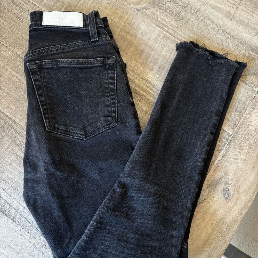Re/Done Black Ankle Jeans